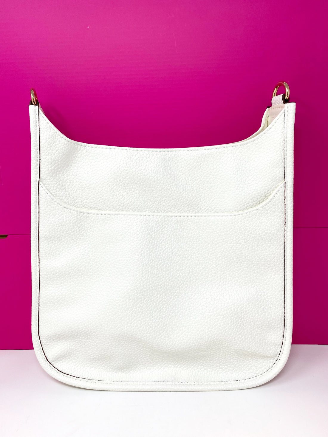 Saddle Bag in Vegan Leather in White