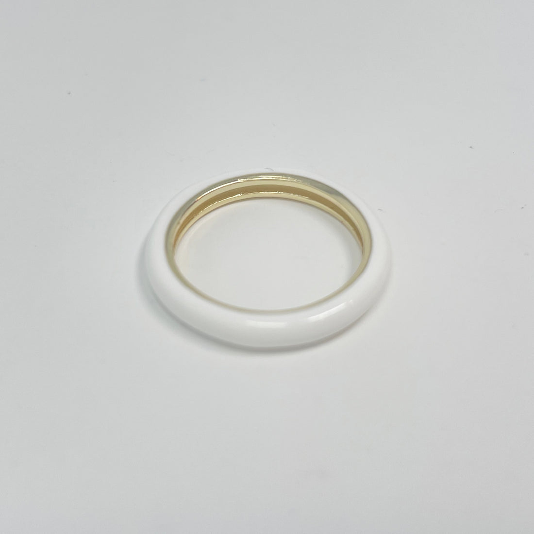 Enamel Ring in White